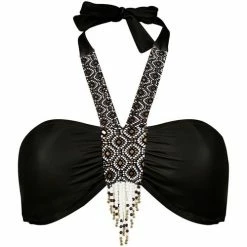 Brigitte Bardot Haut de maillot bandeau noir/or Villa by Couleur noir