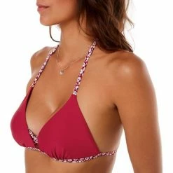 Brigitte Bardot Haut de maillot triangle bordeaux/ivoire Marguerite by Couleur rouge