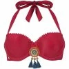 Brigitte Bardot Haut de maillot bandeau bordeaux/pétrole Soleil by Brigitte Couleur rouge