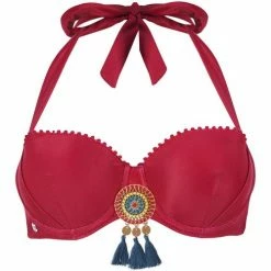 Brigitte Bardot Haut de maillot bandeau bordeaux/pétrole Soleil by Brigitte Couleur rouge