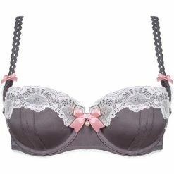 Brigitte Bardot Soutien-gorge ampliforme gris anthracite/vieux rose Succès Couleur gris