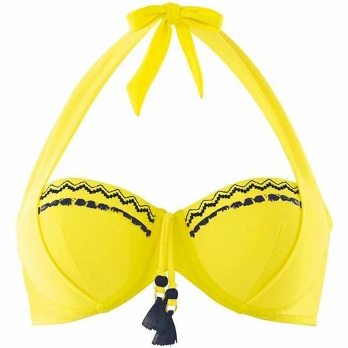 Brigitte Bardot Haut de maillot balconnet jaune/marine Mambo Couleur jaune 1 Brigitte Bardot Haut de maillot balconnet jaune/marine Mambo Couleur jaune