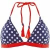 Brigitte Bardot Haut de maillot triangle marine/rouge Plaisance Couleur bleu
