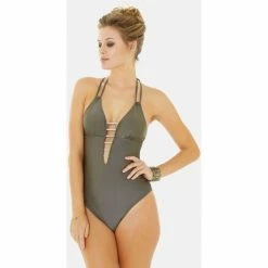 Brigitte Bardot Maillot de bain une pièce kaki/or Monte Carlo Couleur vert -Promos Brigitte Bardot Boutique 17760519 500 C