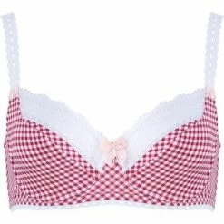 Brigitte Bardot Soutien-gorge grand maintien blanc/bordeaux Mistinguette Couleur rouge