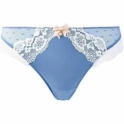 Brigitte Bardot Tanga pervenche/ivoire Succès Couleur bleu