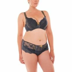 Brigitte Bardot Soutien-gorge grand maintien anthracite/ocre Vintage Couleur gris -Promos Brigitte Bardot Boutique 19672007 500 C