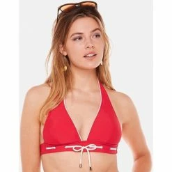 Brigitte Bardot Haut de maillot triangle rouge Horizon Couleur rouge