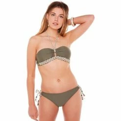 Brigitte Bardot Haut de maillot bandeau kaki Palmier Couleur kaki -Promos Brigitte Bardot Boutique 19672081 500 C