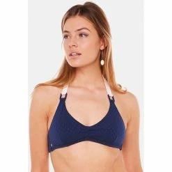 Brigitte Bardot Haut de maillot triangle bleu Paréo Couleur bleu