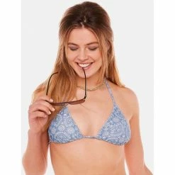 Brigitte Bardot Haut de maillot triangle bleu Provence Couleur bleu