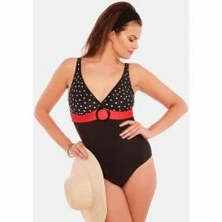 Brigitte Bardot Maillot de bain une pièce noir Sirène Couleur noir