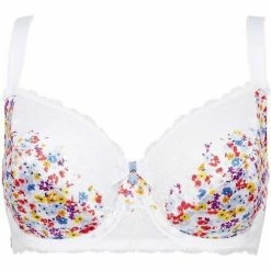 Brigitte Bardot Soutien-gorge grand maintien blanc Bouquet Couleur blanc