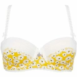 Brigitte Bardot Soutien-gorge ampliforme coque moulée jaune Parisienne Couleur jaune