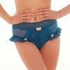 Brigitte Bardot Culotte haute turquoise Frivole Couleur bleu