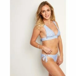 Brigitte Bardot Haut de maillot triangle bleu Legende Couleur bleu