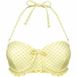 Brigitte Bardot Haut de maillot à armatures jaune Saint-Trop Couleur jaune