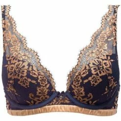 Brigitte Bardot Soutien-gorge ampliforme bleu marine Elégance Couleur bleu