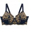 Brigitte Bardot Soutien-gorge emboîtant bleu marine Elégance Couleur bleu