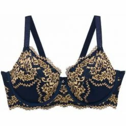 Brigitte Bardot Soutien-gorge emboîtant bleu marine Elégance Couleur bleu