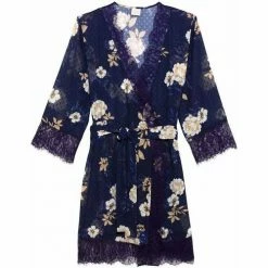 Brigitte Bardot Kimono bleu marine Doux Rêve Couleur bleu