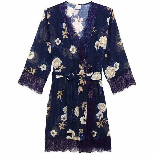 Brigitte Bardot Kimono bleu marine Doux Rêve Couleur bleu 1 Brigitte Bardot Kimono bleu marine Doux Rêve Couleur bleu