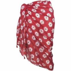 Brigitte Bardot Paréo rouge Floral Couleur rouge