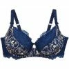 Brigitte Bardot Soutien-gorge emboîtant bleu marine Haute Couture Couleur bleu
