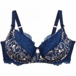 Brigitte Bardot Soutien-gorge emboîtant bleu marine Haute Couture Couleur bleu