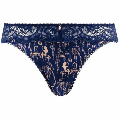 Brigitte Bardot Tanga bleu marine Haute Couture Couleur bleu 1 Brigitte Bardot Tanga bleu marine Haute Couture Couleur bleu