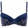 Brigitte Bardot Soutien-gorge ampliforme bleu marine Haute Couture Couleur bleu